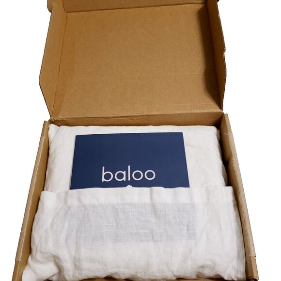 Baloo 100% natural French Flax Linen pair standard pillowcases (2 sets avl) NIB - Picture 2 of 7